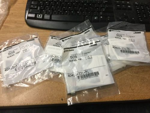 Lot of 6 allen bradley 509 size 0 1p contact kits p/n: 40410-331-51 (tr-5) for sale