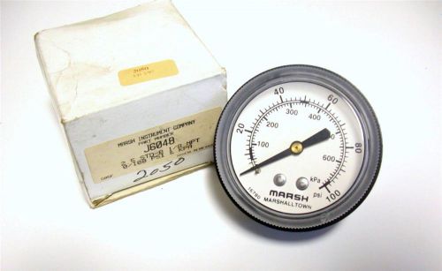 New in box marshall town pressure gauge 0-100psi &amp; kpa 1/8&#034;npt j6048 for sale