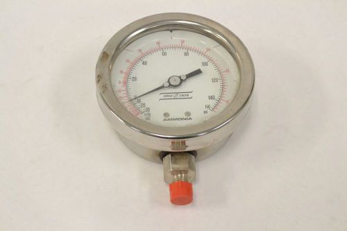 Versa ammonia pressure -30in-hg - 150psi 4 in 1/4 in npt gauge b319220 for sale