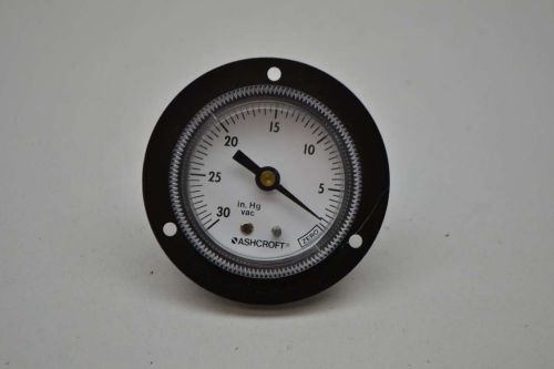 New ashcroft 0-30in-hg 2in face 1/8in npt gauge d383940 for sale