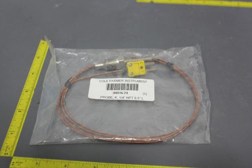 New cole parmer digi-sense type k thermocouple probe 08516-74 (s15-1-352a) for sale