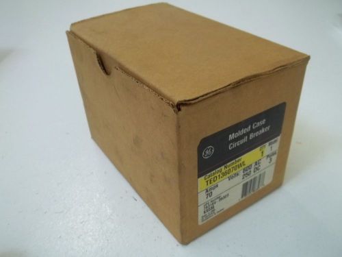 GENERAL ELECTRIC TED136070WL MOLDED CASE CIRCUIT BREAKER *NEW IN A BOX*