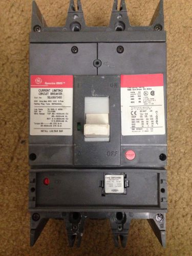 GE SGLA36AT0400 Spectra RMS Circuit Breaker 400A 600VAC 3-Pole GREAT CONDITION!