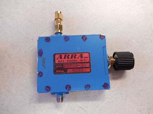 Arra D3844-20 Continuously Variable Attenuator 20 dB SMA 1.5 - 2 GHz 358