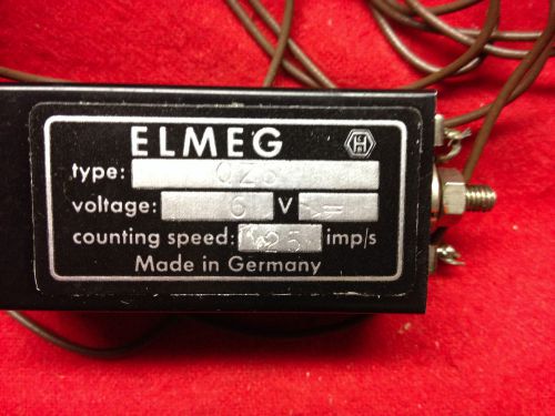 VINTAGE ELMEG ELECTRICAL COUNTER DEVICE MADE IN GERMANY Type Q25 6 V
