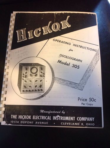 Hickok Model 305 Oscilloscope Operating Manual