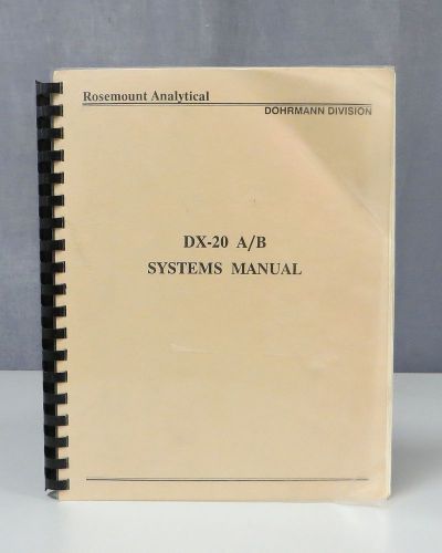 Rosemount Analytical DX-20 A/B Systems Manual