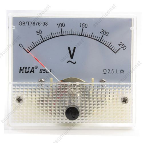 1xac250v analog panel volt voltage meter voltmeter gauge 85l1 ac0-250v for sale