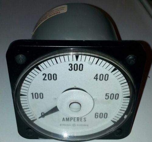 GENERAL ELECTRIC GE AB40 0-600A (0-5A) 103131LS63 PANEL AC AMPERES METER