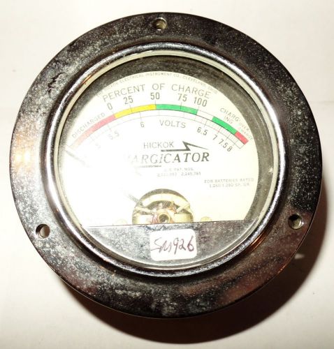 Hickok round panel charge meter voltmeter 4.5-8 volts for sale
