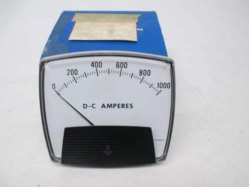 New general electric ye/68a7614a05bm100a00 panel 0-1000 dc amperes meter d293377 for sale