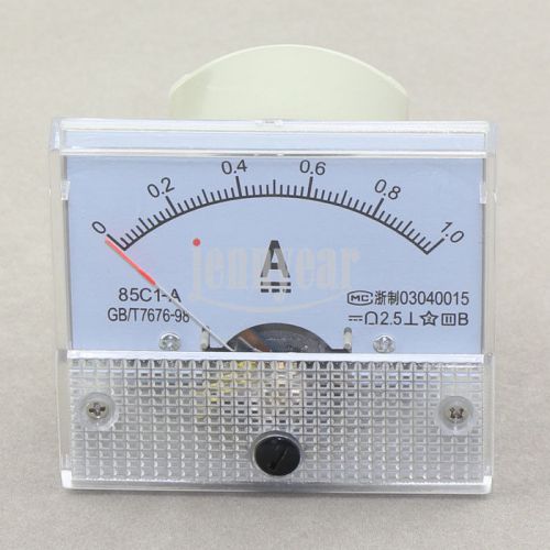85C1-A Analog DC AMP Panel Meter 0~1A Current Tester Monitor Class-2.5