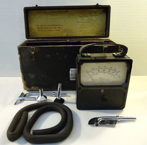 Vintage alnor velometer (air velocity feet/minute meter), type 3002, antique. for sale
