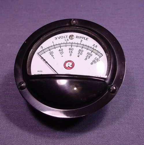 Marion Old Style Domed Glass Volt Meter 1 MA Movement Great in Audio HAM Project