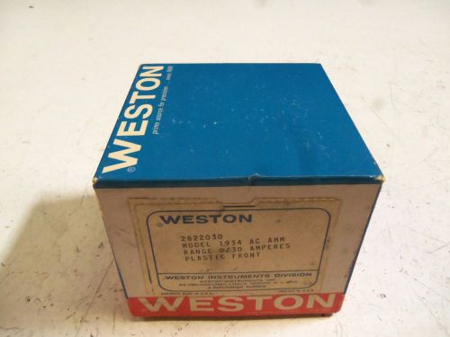 WESTON MODEL 1934 0-30 AC AMPERES PANEL METER *NEW IN BOX*