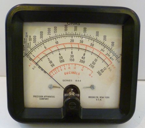 Meter Precision Apparatus Series 844, Decibels Meter Ohm, Used, Old  Vtg