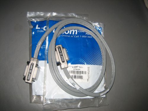 Lot Of 2 L-Com CIF24-2M Comp w/ HP 10833B GPIB HPIB Cable  IEEE-488 2 Meter
