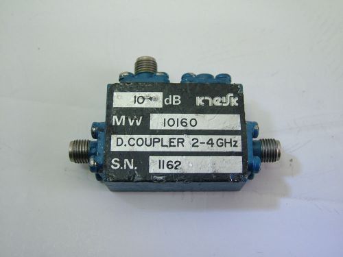 DIRECTIONAL COUPLER    2 - 4GHz   10dB    LOSS 0.4dB   FULLY TESTED   1162
