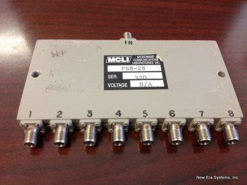 MCLI 8-Way Power Combiner MODEL NUMBER PS8-28 SMA-Female Connectors USED
