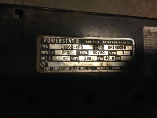 Superior Electric 1156D-6PS PowerStat Variable Auto Transformer