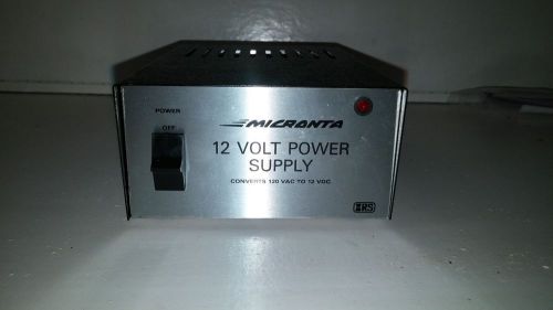 Vintage MICRONTA Regulated 12 VOLT POWER SUPPLY 22-124A 120VAC TO 13.8 VDC/2.5A