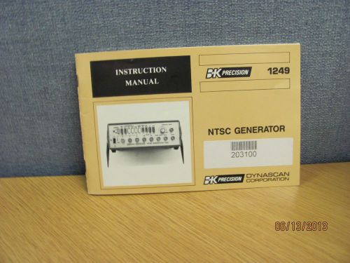 B+K MODEL 1249: NTSC Generator - Instruction Manual, product # 17304