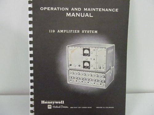 Honeywell 119 Heiland Div. Carrier &amp; Linear/Integrate Amplifier Technical Manual