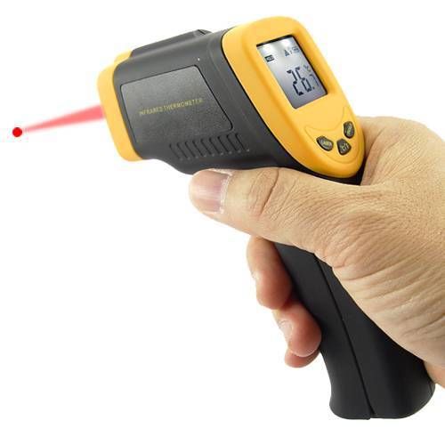 Infrared thermometer temperature gun w/ laser sight - non-contact temp reader for sale