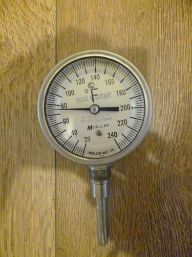 MOELLER 3517D INDUSTRIAL THERMOMETER 20-240 DEGREES FAHRENHEIT