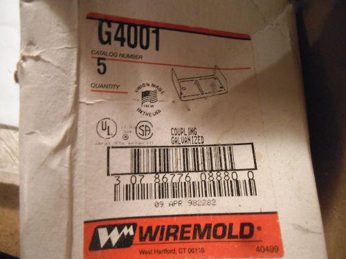Wiremold G4001 GALVANIZED COUPLING - Pack of 5 - NEW