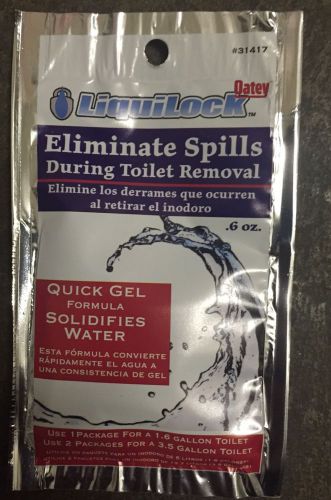 Oatey LiquiLock Gel For Toilet Removal (31417) 50 Count Free Shipping!