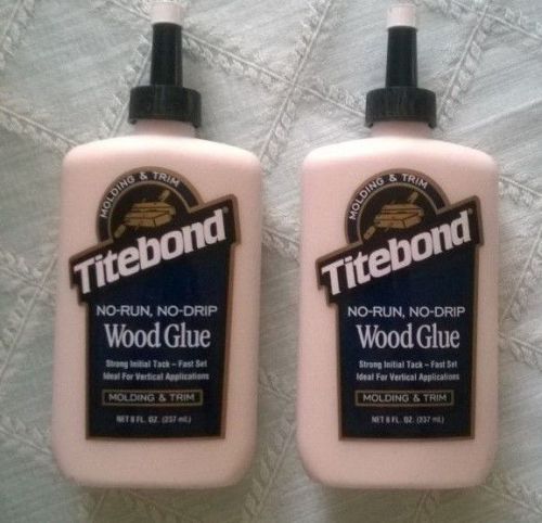 Titebond No-Run &amp; No Drip Wood Glue, (2) 8oz bottles