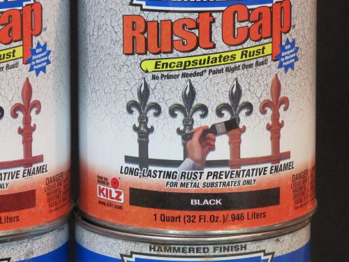Masterchem 1 Quart Hammerite® Rust Cap™ Enamel.  Quart.   Color: Black
