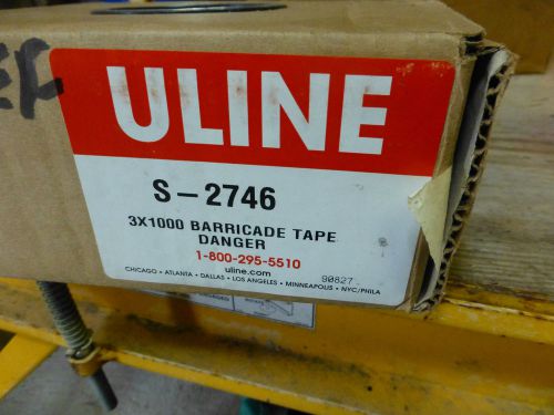 Red safety sign tape &#034;danger&#034;  3&#034; inch 1000&#039; feet uline for sale
