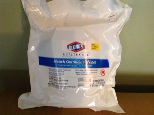 Clorox healthcare ~ bleach germicidal wipes ~ 110 premoistened ~ 12&#034; x 12&#034; for sale