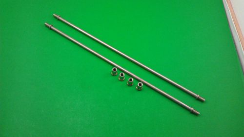 Long steel rods, threaded  from both ends, count 2 &amp; 4 coupling nuts for sale