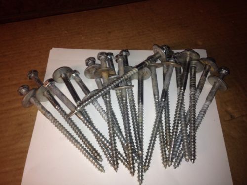Hex head  3/8&#034; x 7&#034; long  lag bolts  screws with washer----  20 pcs. for sale