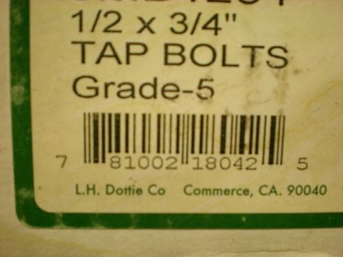 1/2-13 x 3/4 hex bolt grade 5 (50pcs) for sale