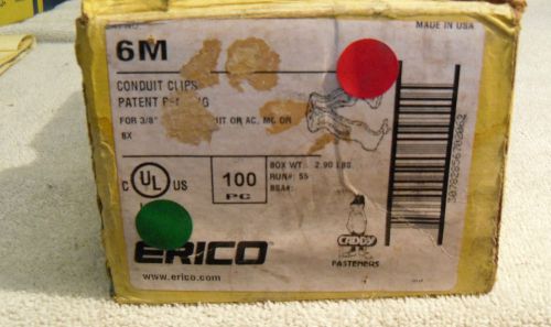 Erico caddy 6m conduit clip for 3/8&#034; emt or ac or mc. 19 pcs. new for sale