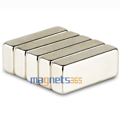5pcs N35 Super Strong Block Cuboid Rare Earth Neodymium Magnets F20 x 8 x 5mm