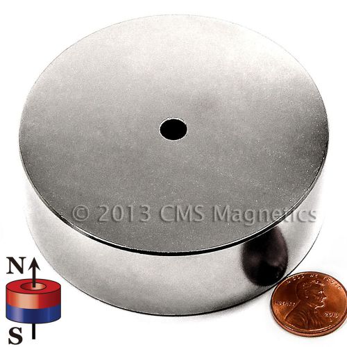 CMS Magnetics Neodymium Magnets N42 OD 3&#034;xID1/4&#034;x1&#034; NdFeB Rare Earth Magnets 4PC