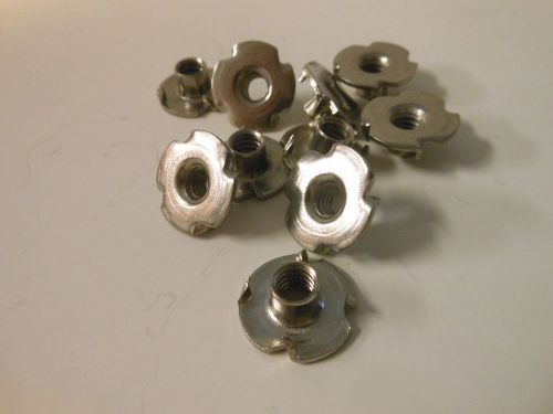 Tee Nuts 1/4&#034;-20 4-Prong Stainless Steel Bag of 25