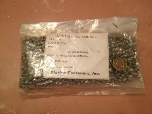 500 Marine Fasteners 4 X 6 PHIL PAN MS A2 New in pack never opened