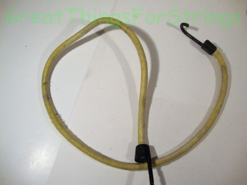 3 Large Heavy Duty Bugee Cords Yellow 40&#034; Long 36&#034; Long Hook Tie Straps Bungi