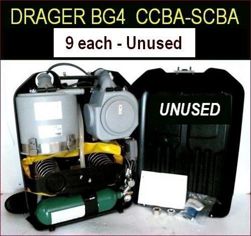 DRAGER BG4 REBREATHERS - 9 each - UNUSED - ONE PRICE