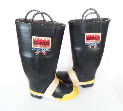 Men&#039;s servus firefighter fireman turnout mid-sole steel-toe boots usa sz 7 for sale