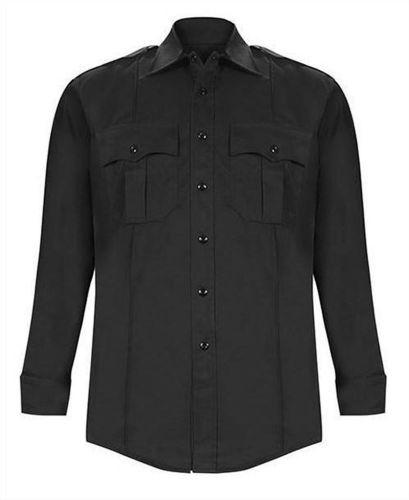United security police black uniform shirt long sleeve size 18 - 18.5 (36-37) for sale