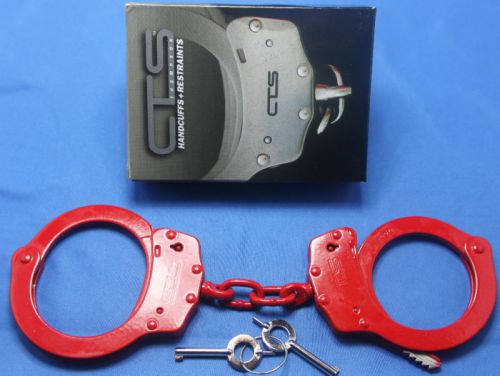 CTS THOMPSON 1010 RED CHAIN HANDCUFFS