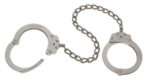 Peerless police grade leg restraints shackle irons legcuffs 703 nickel, no box for sale