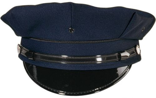 Professional 8 Point Navy Blue Police Security Officer Cap Hat Size 7 3/4 New